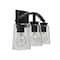 Hello Honey® Robert Stevenson Lighting Laguna Metal & Clear Glass 3-Light Vanity